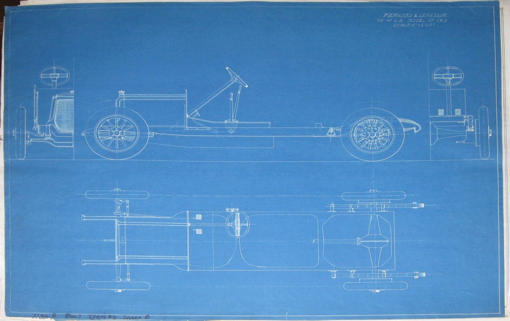 car panhard & levassor model df 1912 cyan