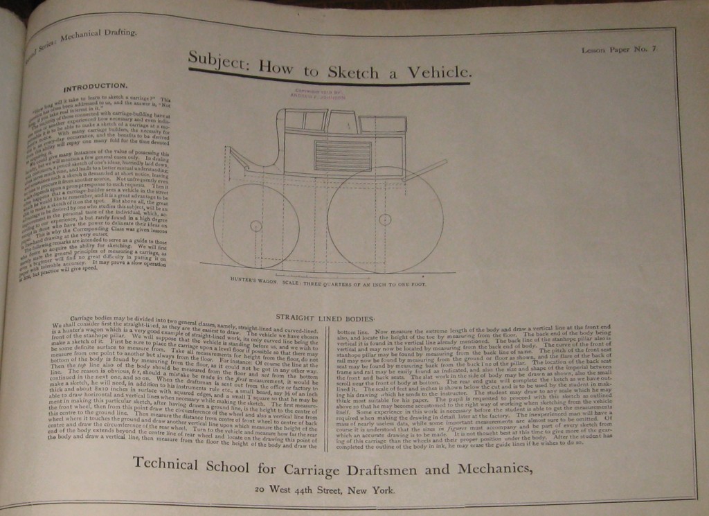second-series-mechanical drafting lesson-paper-7-howto sketch a vehicle