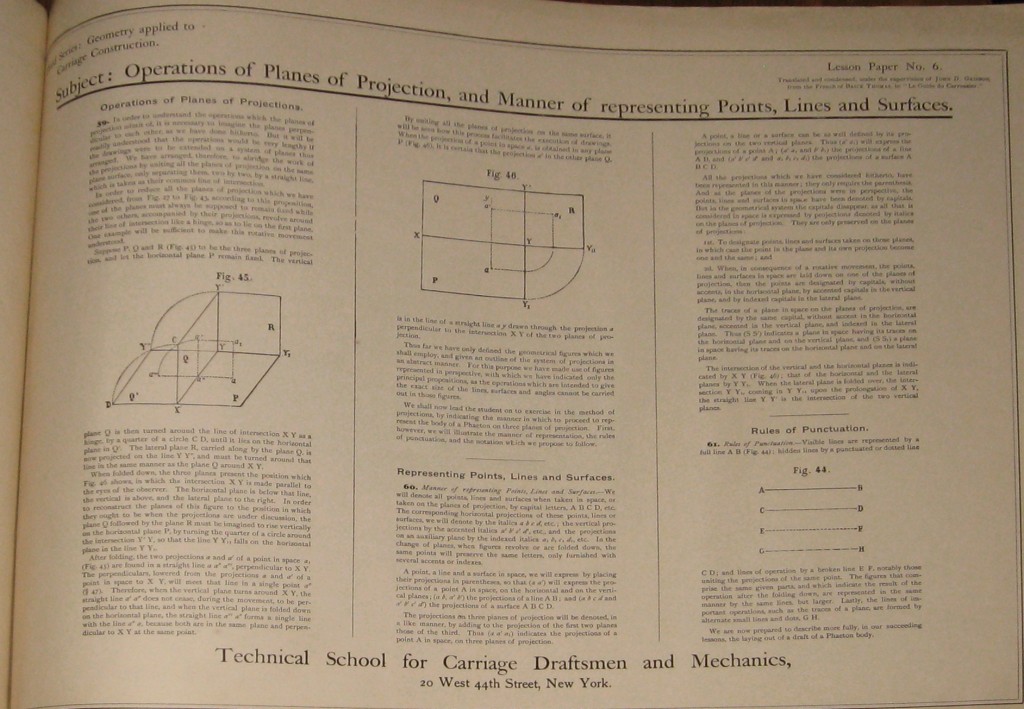 third-series-Geometry appleid to carriage construction lesson paper 6 operations of planes of projections and manner of representing points lines and surfaces 2